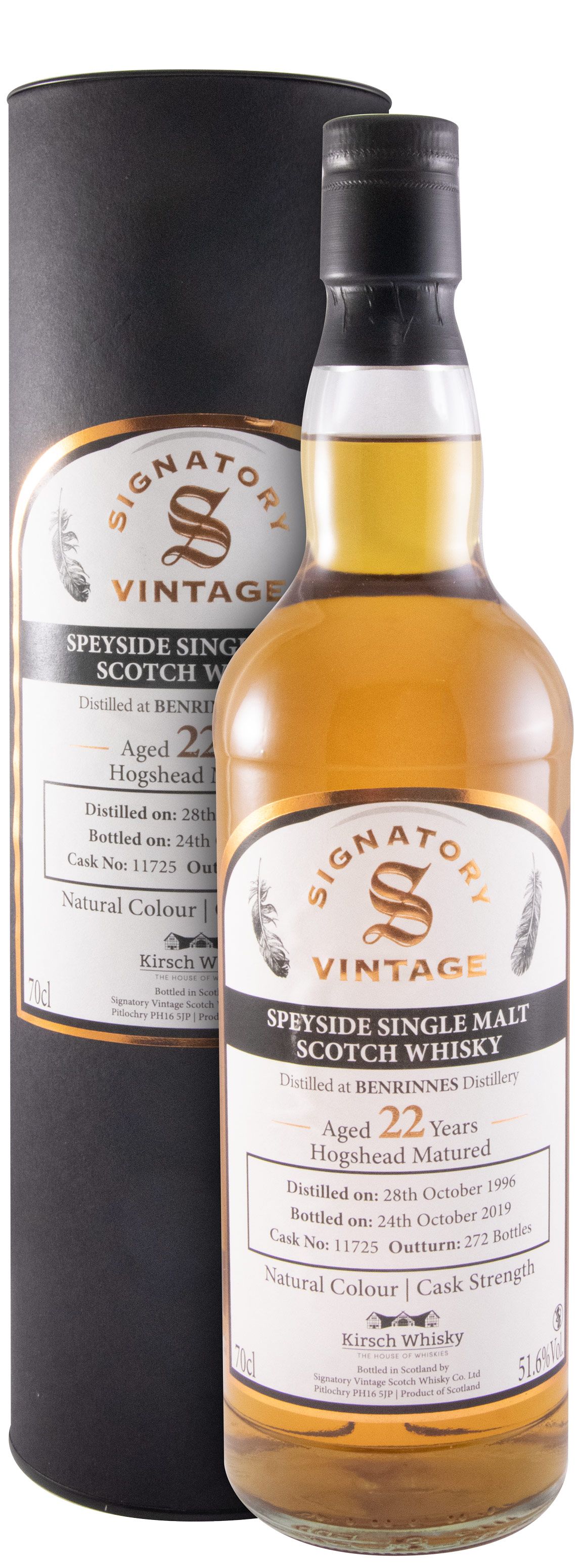 1996 Signatory Vintage Benrinnes 22 anos (engarrafado em 2019)