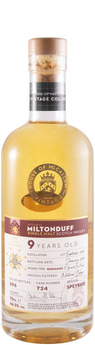 2009 House of McCallum Miltonduff Un-Chillfiltered 9 anos