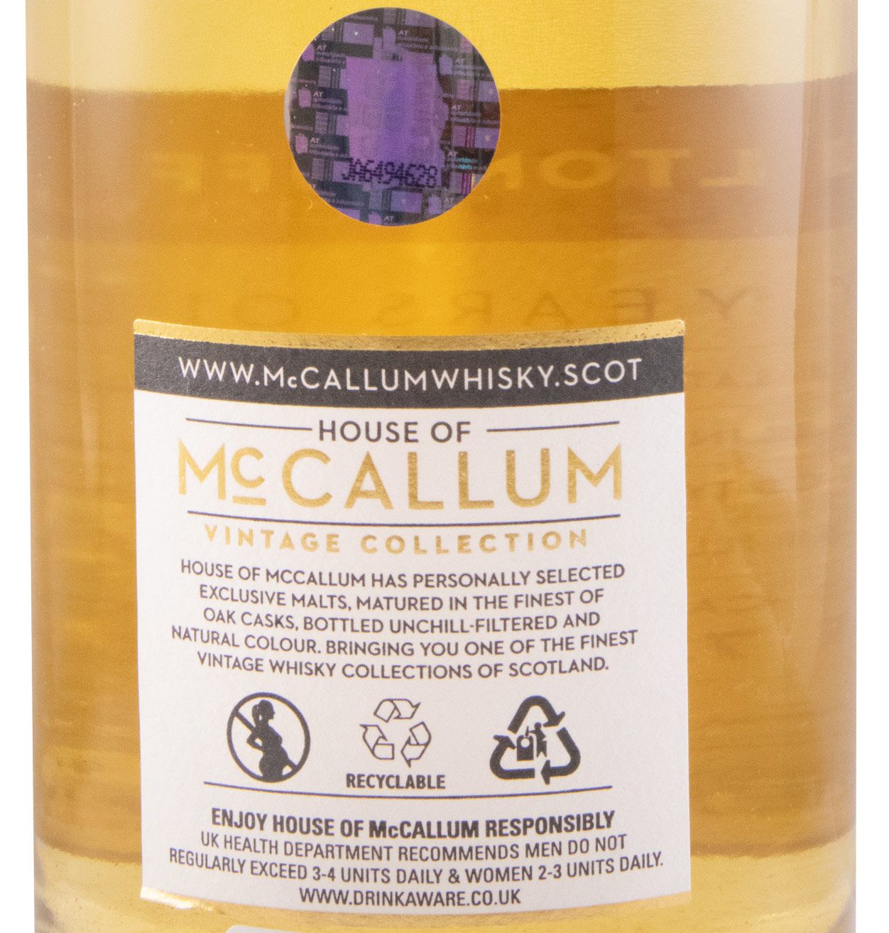 2009 House of McCallum Miltonduff Un-Chillfiltered 9 anos