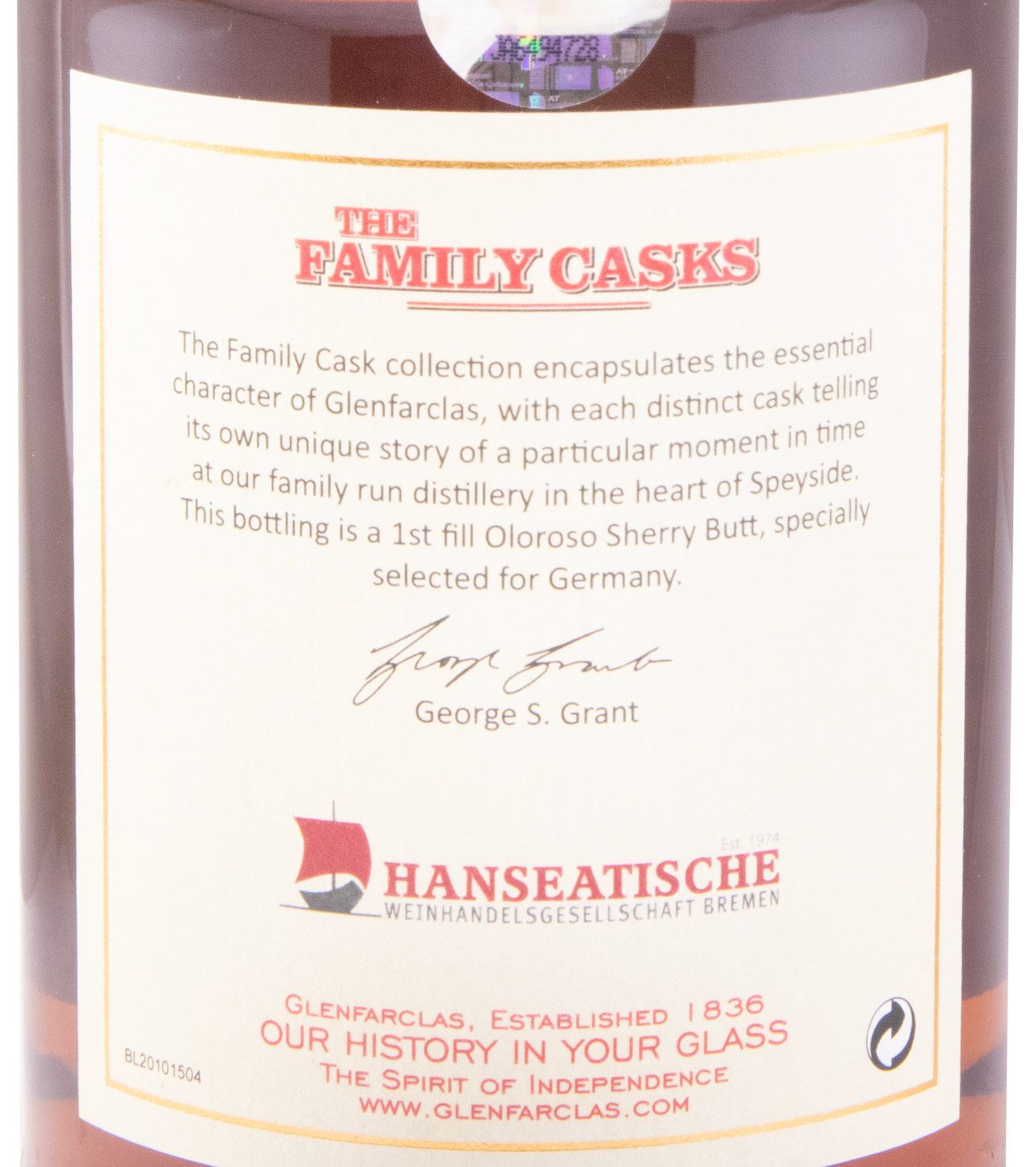 2010 Glenfarclas The Family Casks Special Realese Cask N.º 1504