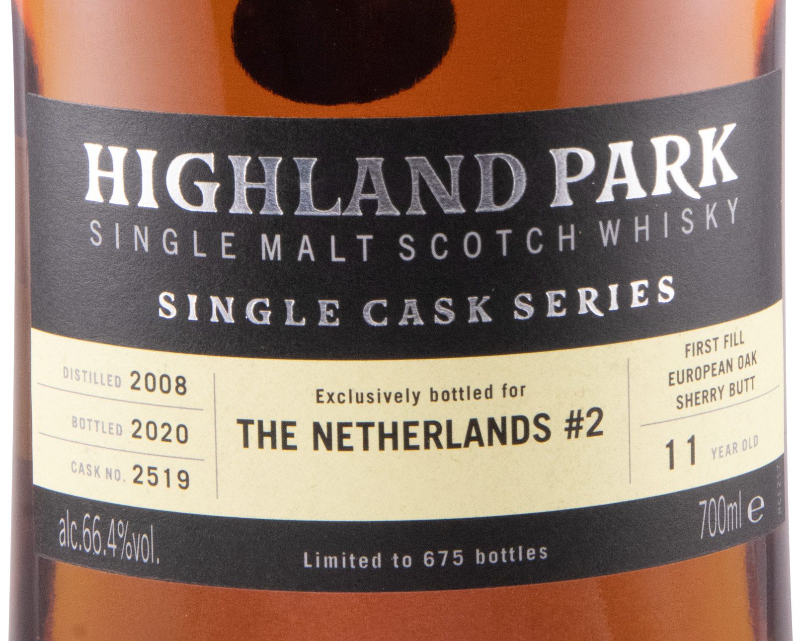 2008 Highland Park Single Cask Series The Netherlands #2 Cask 2519 11 anos (engarrafado em 2020)
