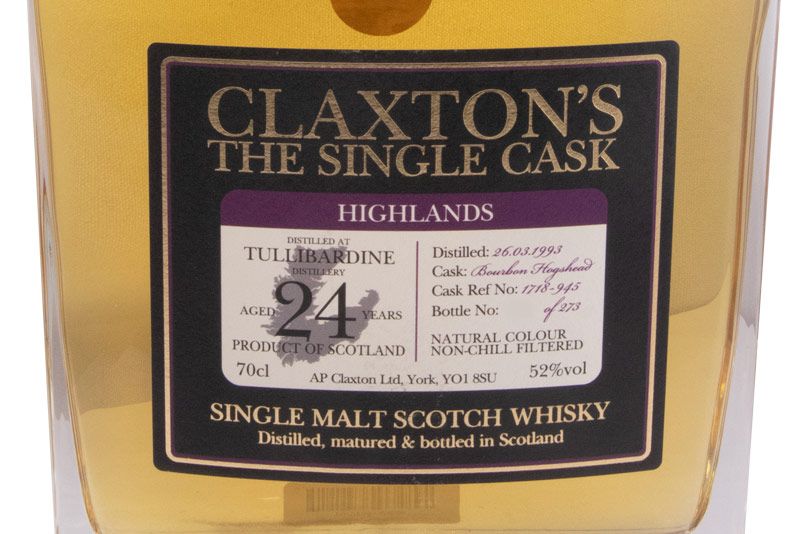 Claxton's The Single Cask Tullibardine 24 anos 52%