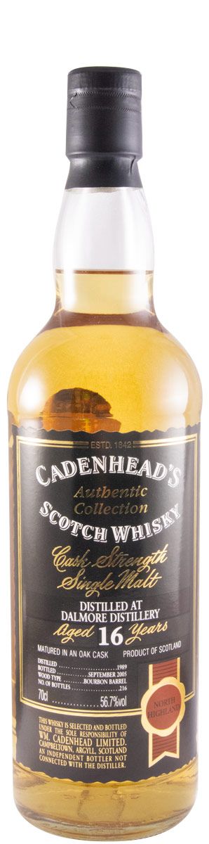 1989 Cadenhead's Dalmore Cask Strenght 16 anos