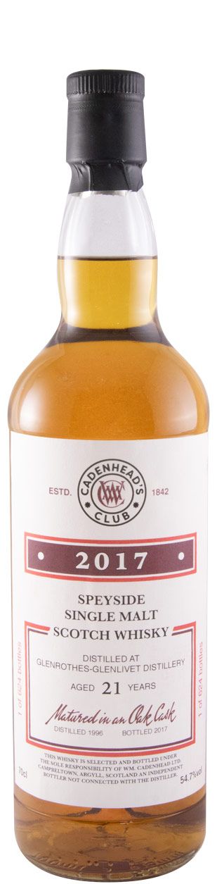 2017 Cadenhead's Glenrothes-Glenlivet 21 anos