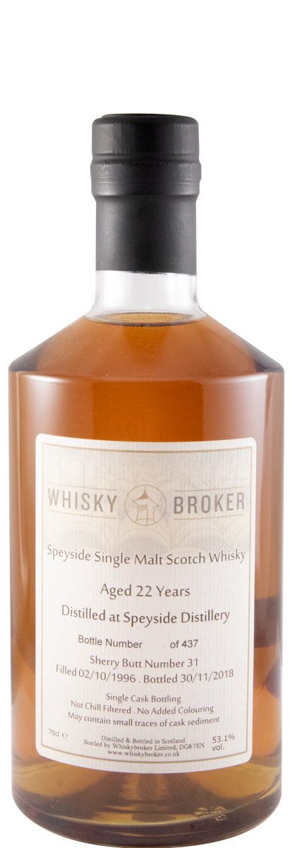 1996 Whisky Broker Speyside 22 anos