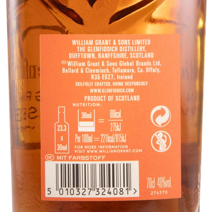 Glenfiddich Rum Cask Finish Gran Reserva 21 anos