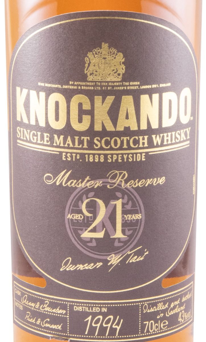Coffret Knockando 21 years w/2 Glasses