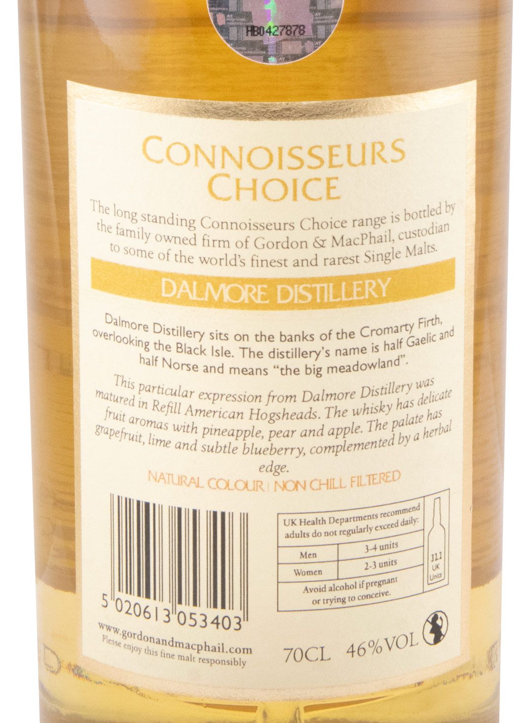 2001 Gordon & Macphail Dalmore Connoisseurs Choice
