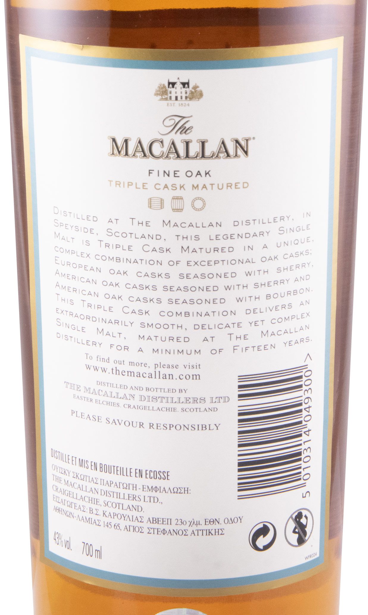 Macallan Fine Oak Triple Cask 15 anos (garrafa antiga)
