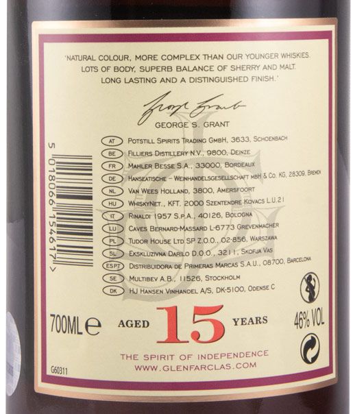 Glenfarclas 15 years w/2 Miniatures Glenfarclas 105 & Glenfarclas 25 years