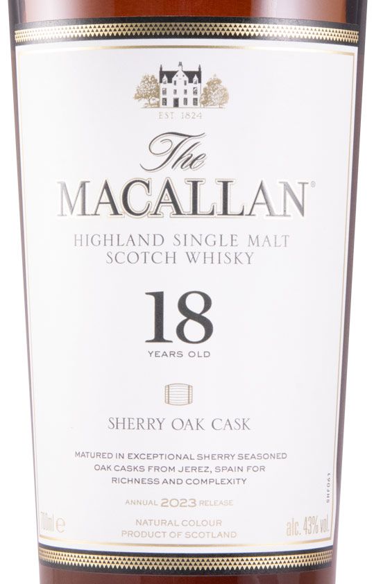 Macallan Sherry Oak 2023 Release 18 anos