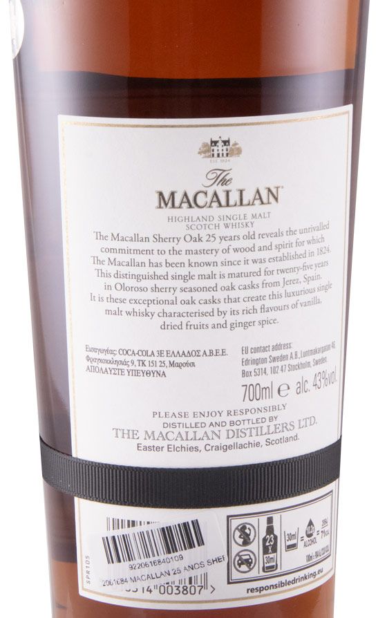 Macallan Sherry Oak 2021 Release 25 anos