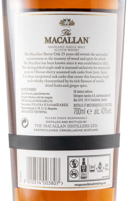Macallan Sherry Oak 2020 Release 25 anos