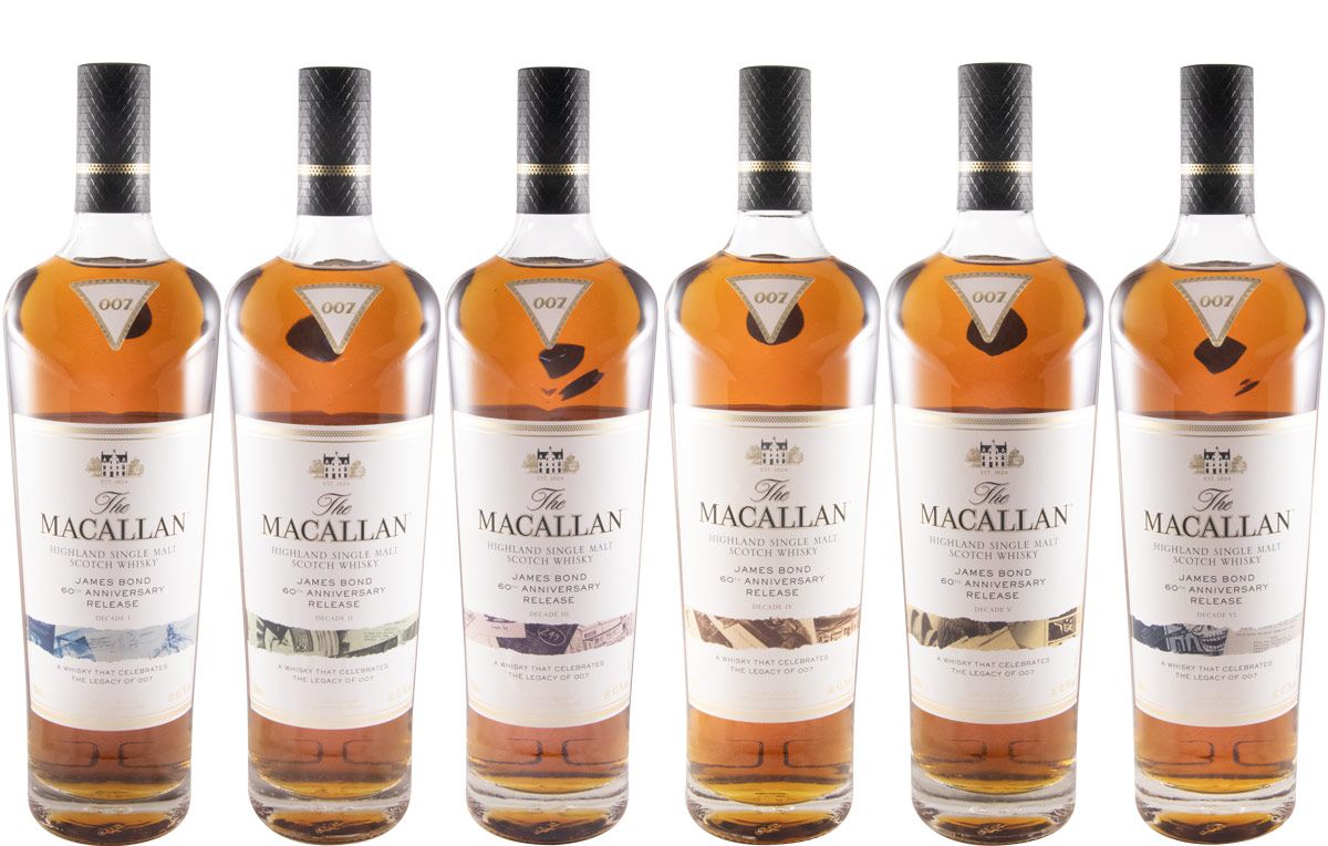 Conjunto Macallan James Bond 60th Anniversary 6x70cl