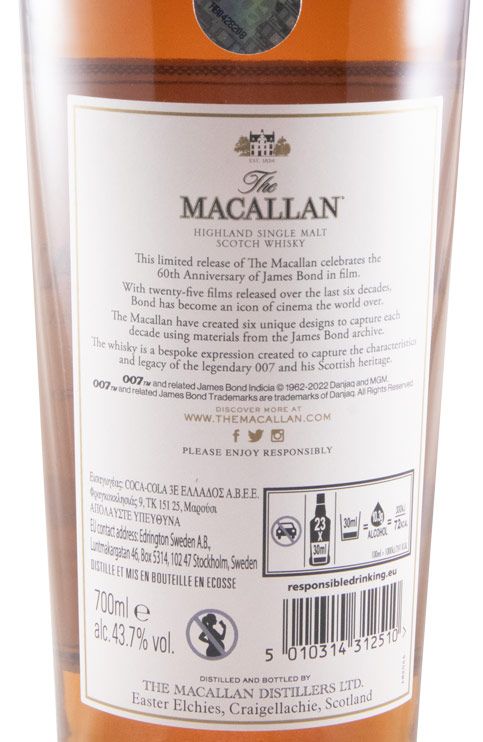 Conjunto Macallan James Bond 60th Anniversary 6x70cl