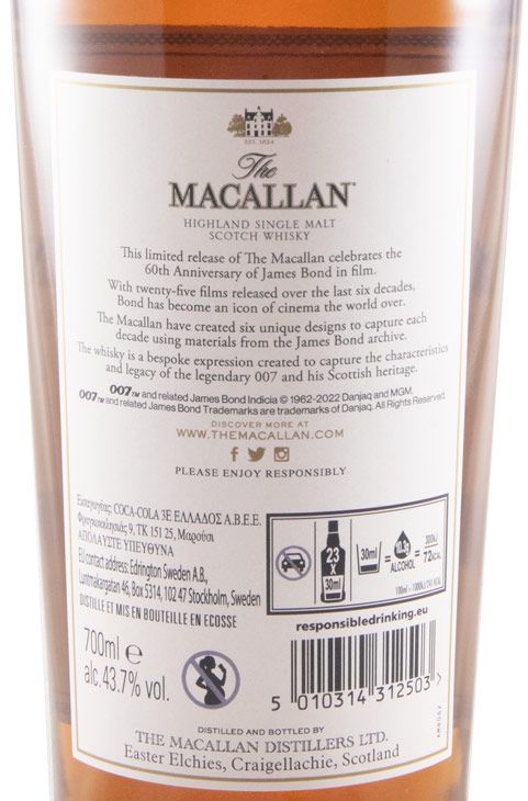 Conjunto Macallan James Bond 60th Anniversary 6x70cl