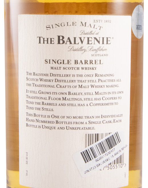 Balvenie Single Barrel Cask 4909 15 anos (engarrafado em 1998)