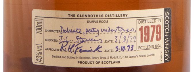 1979 Glenrothes (bottled in 1994)
