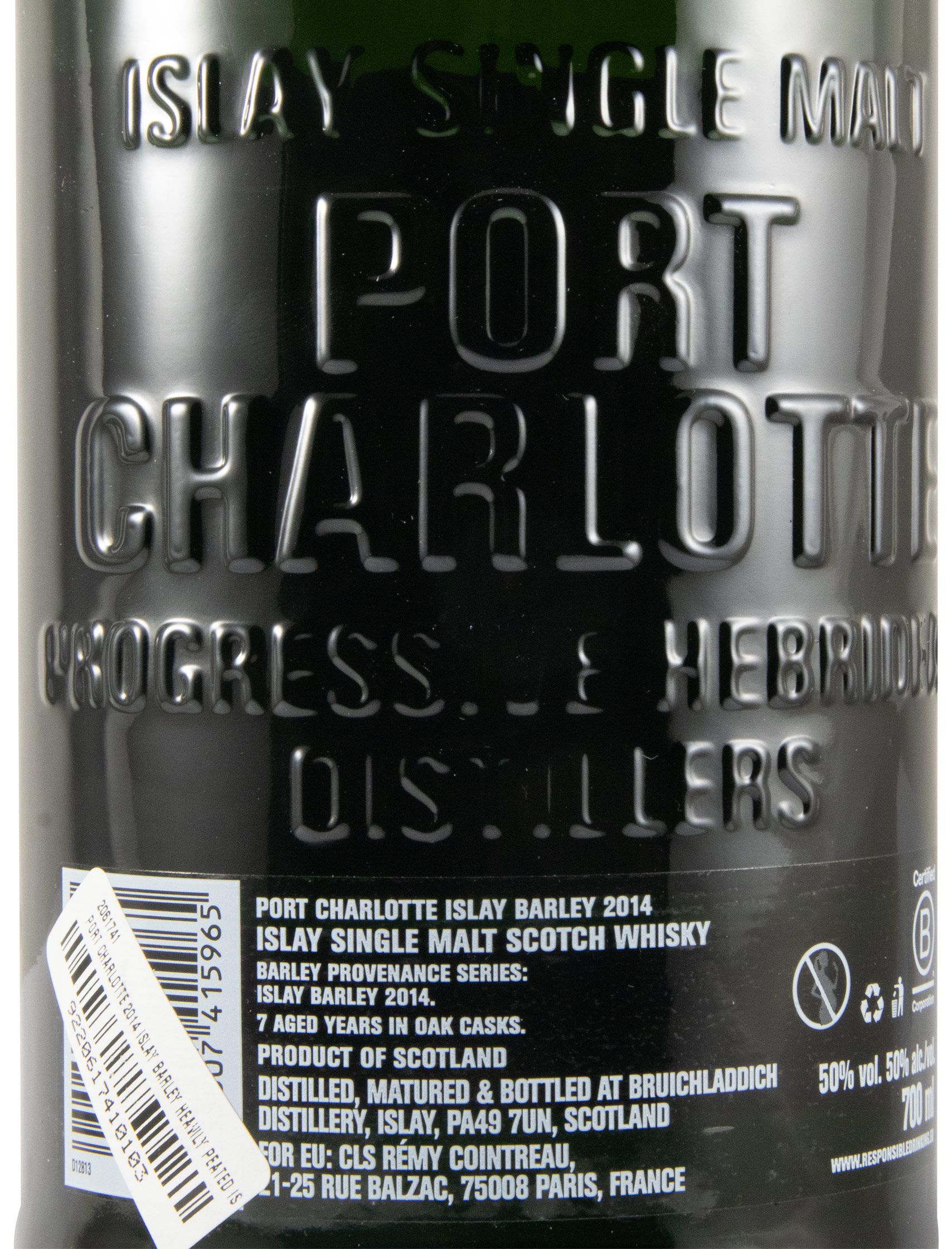 2014 Bruichladdich Port Charlotte Islay Barley Heavily Peated Islay