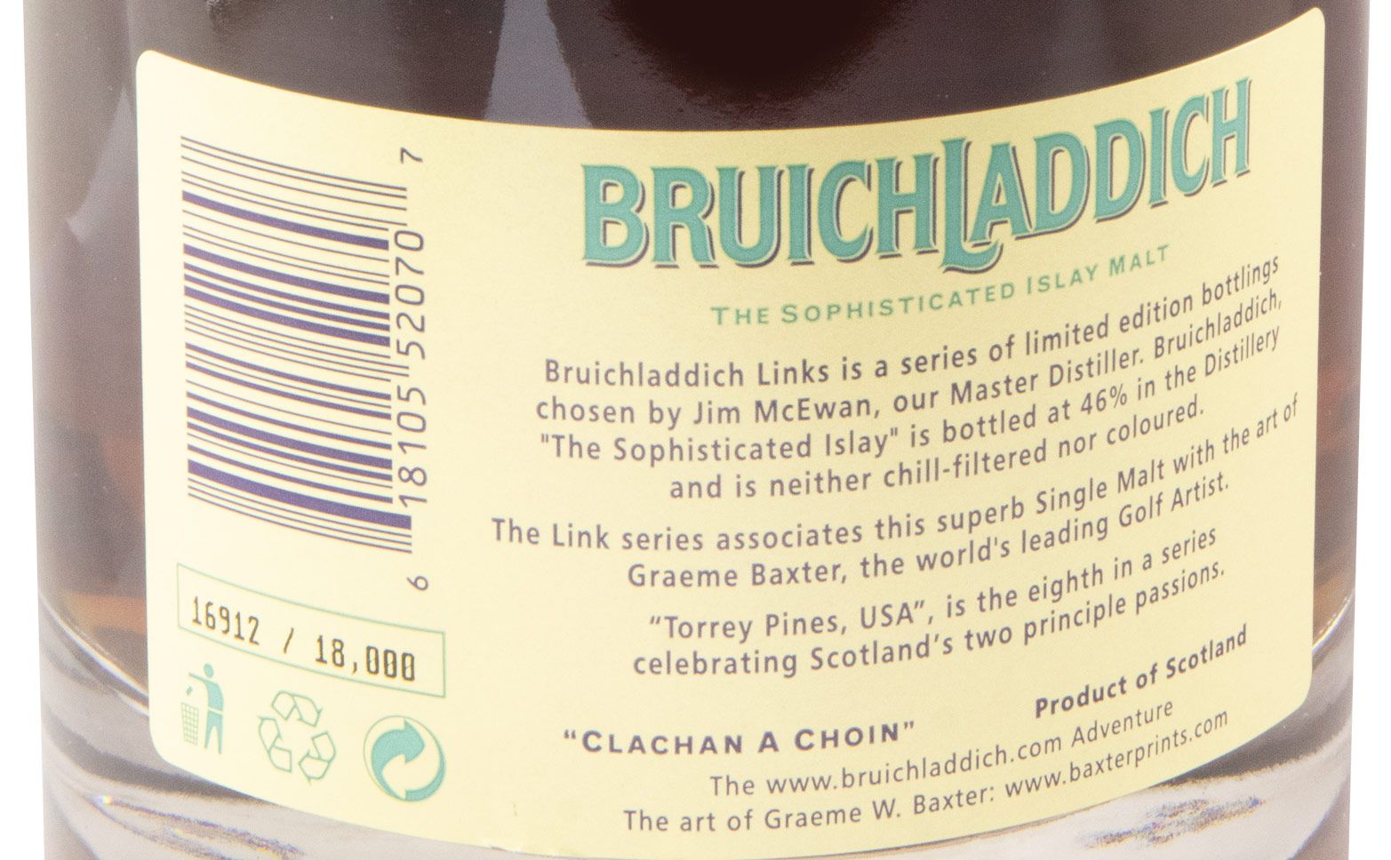Bruichladdich Torrey Pines Links 15 anos