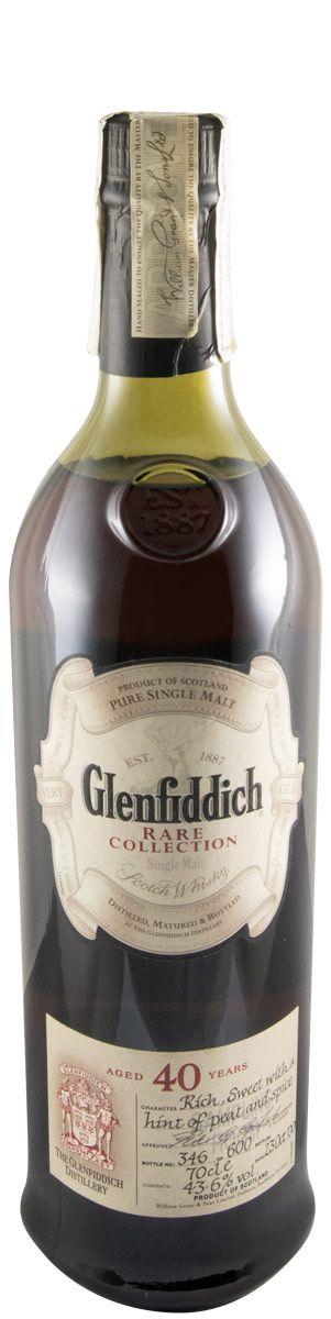 Glenfiddich Rare Collection 40 anos (garrafa n.º 346)