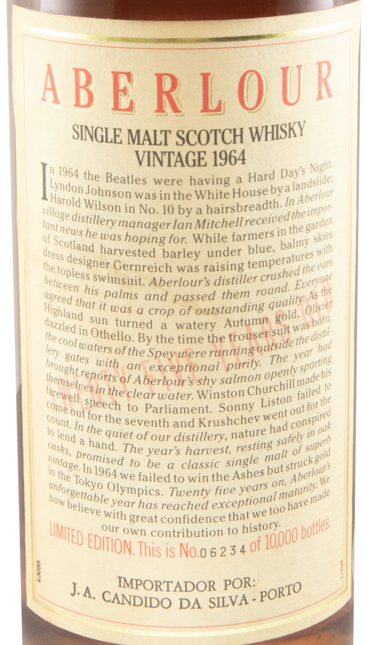 1964 Aberlour 25 years (bottled in 1989) 75cl