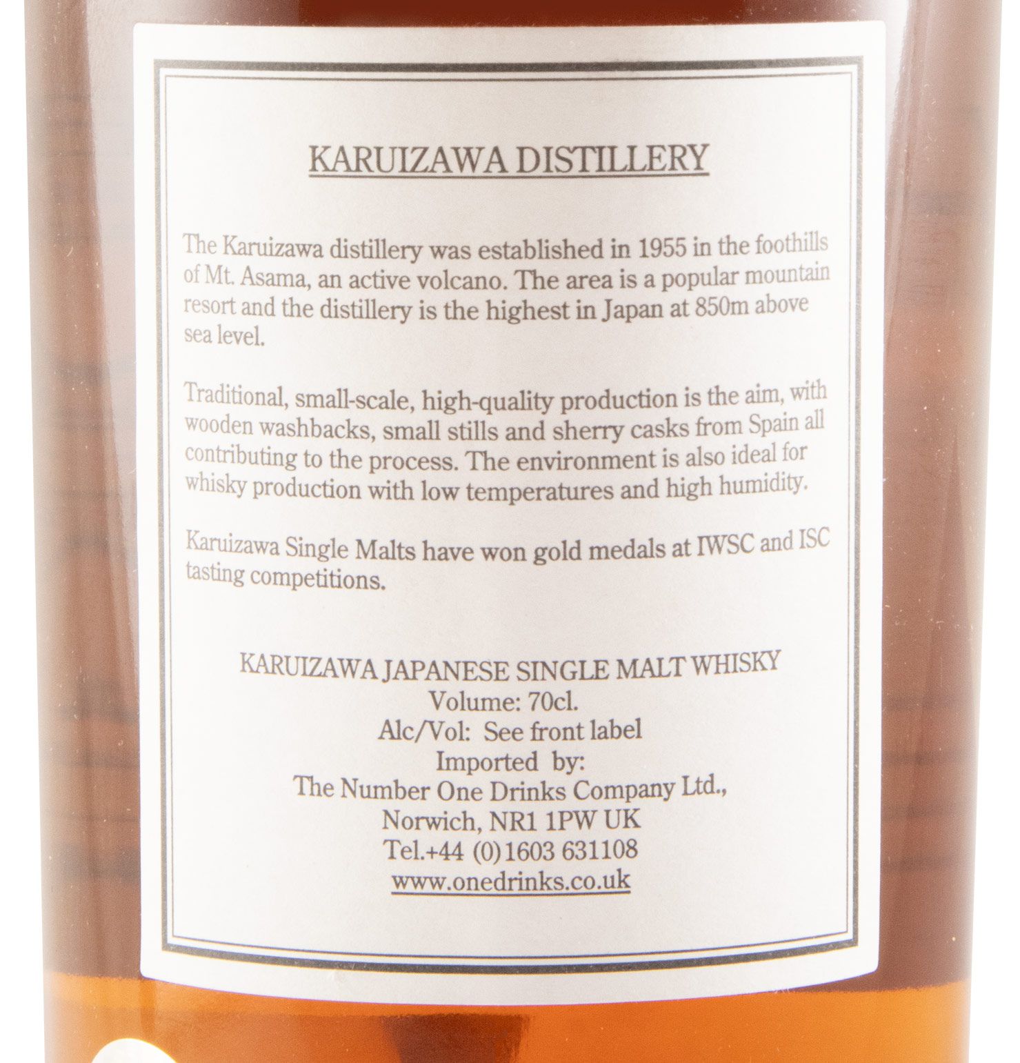 1991 Karuizawa Vintage Cask N.º 3318 (engarrafado em 2007)