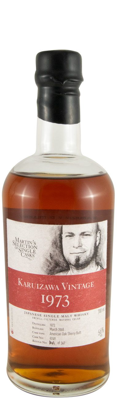 1973 Karuizawa Martin's Selection Vintage Cask N.º 6249 35 anos (garrafa n.º 141 e engarrafado em 2008)
