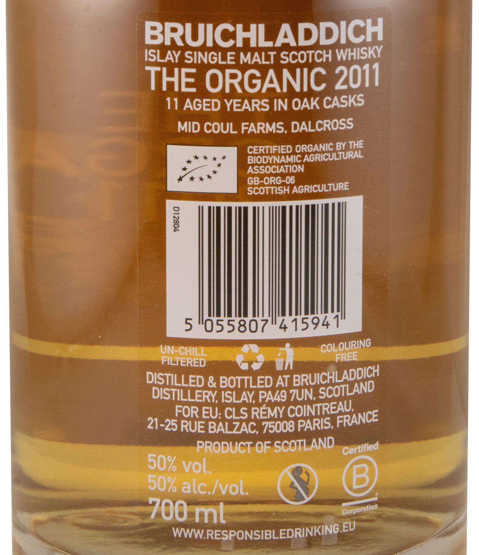 2011 Bruichladdich The Organic 11 years