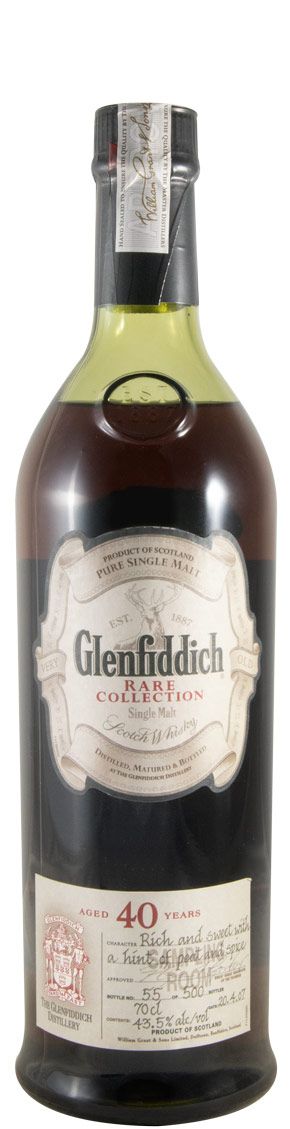 Glenfiddich Rare Collection 40 anos (garrafa nº 55 e sem caixa)