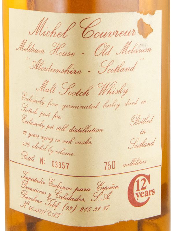 Michel Couvreur 12 anos (garrafa n.º 03357) 75cl