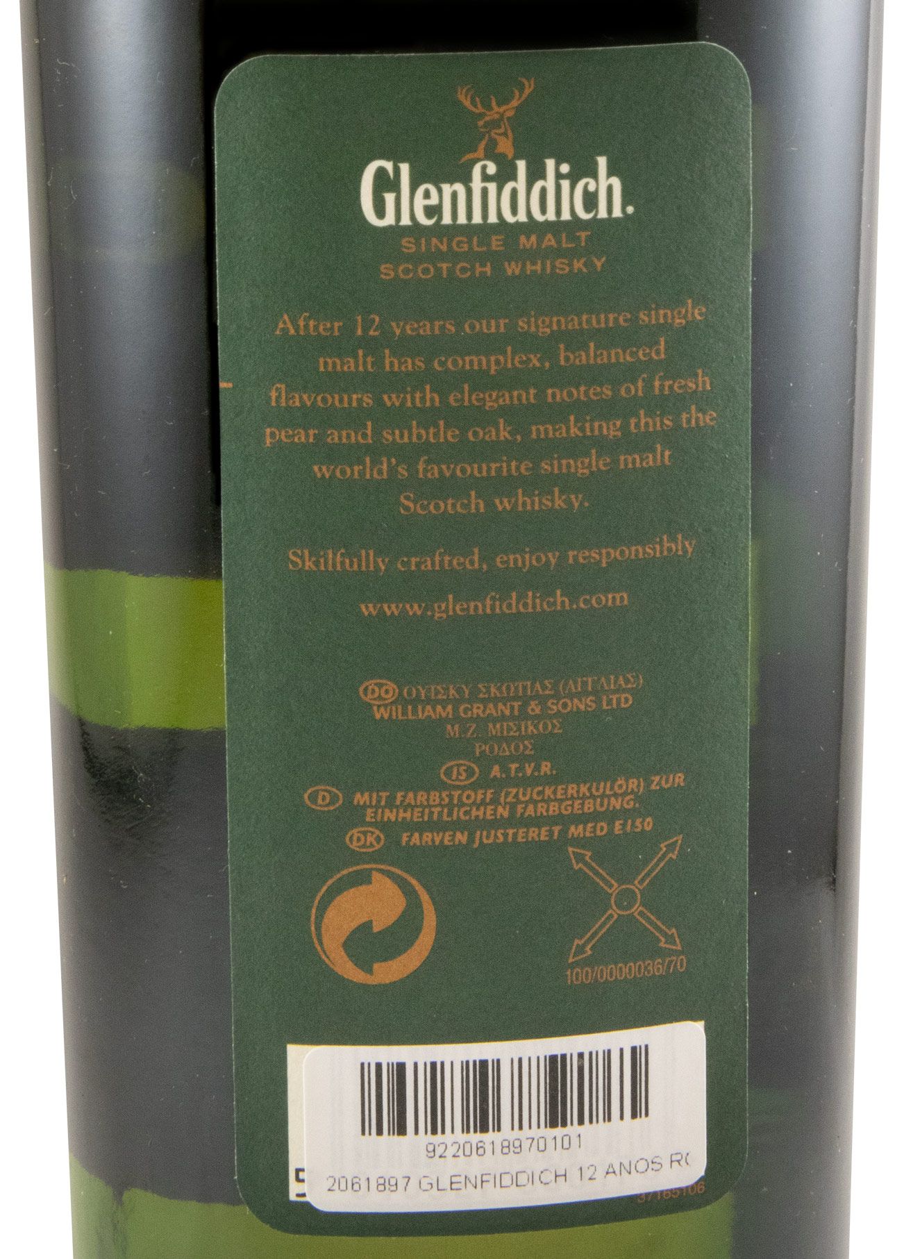 Glenfiddich 12 anos (rótulo preto)