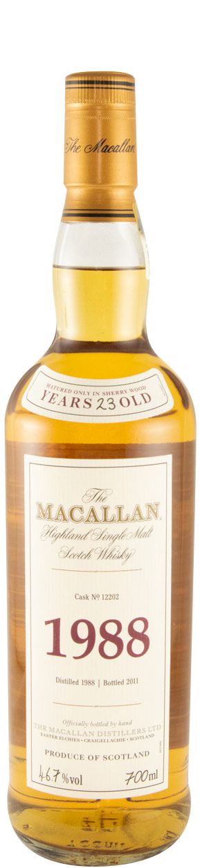 1988 Macallan Cask N.º 12202 23 anos (engarrafado em 2011)