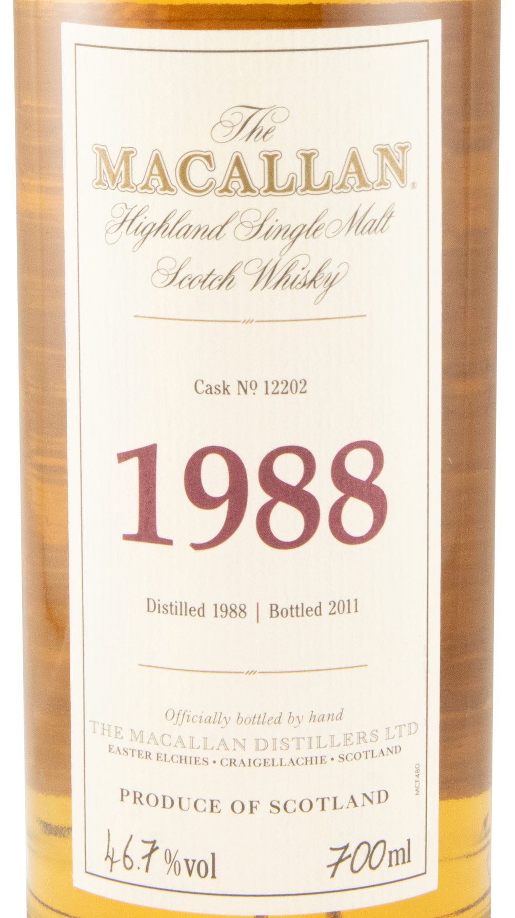 1988 Macallan Cask N.º 12202 23 anos (engarrafado em 2011)