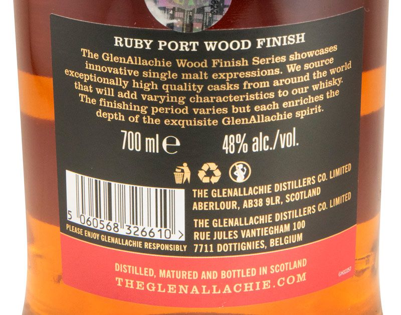 Glenallachie Ruby Port Wood Finish 10 anos
