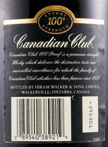 Canadian Club 100 Proof 12 years 1L