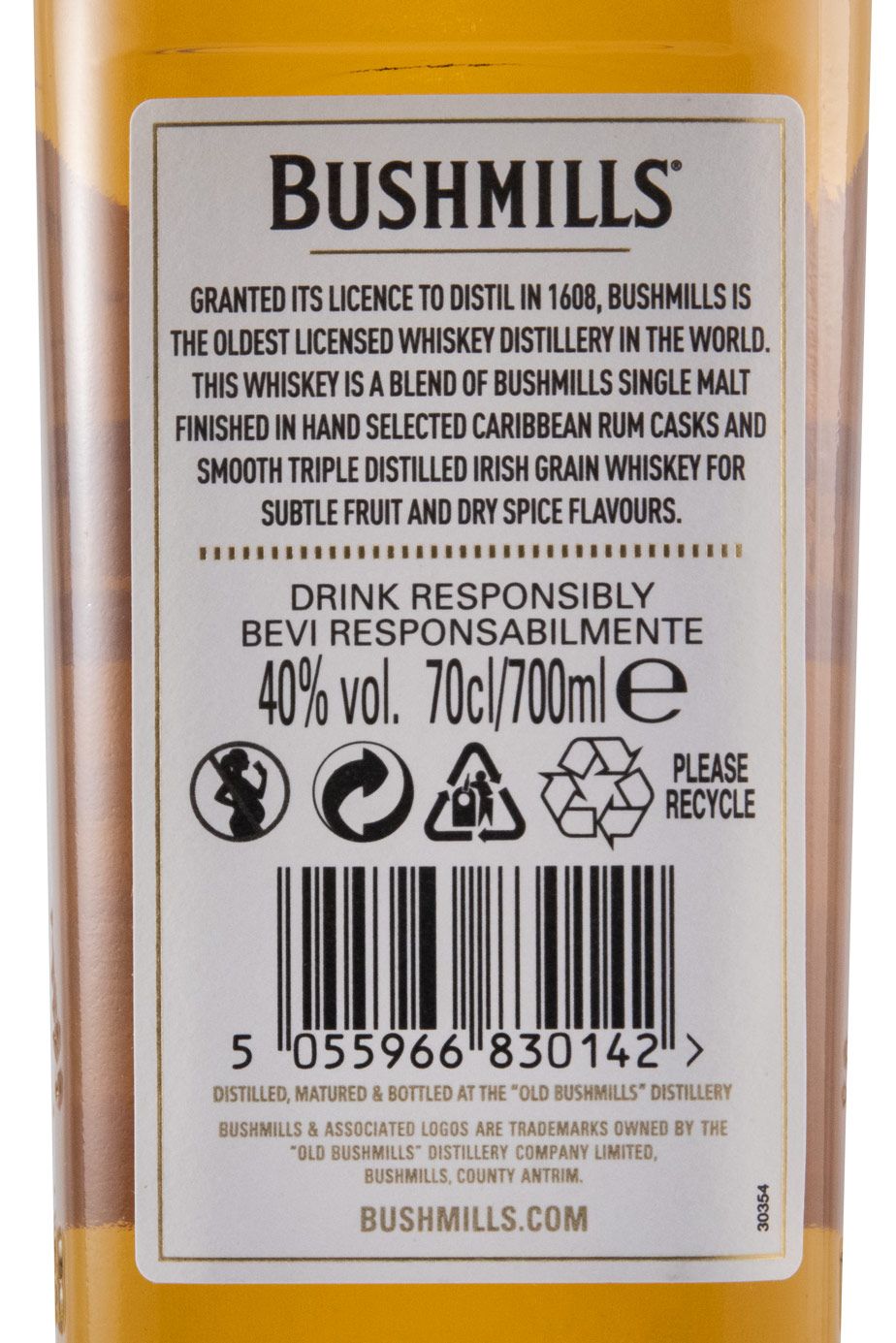 Bushmills Caribbean Rum Cask Finish