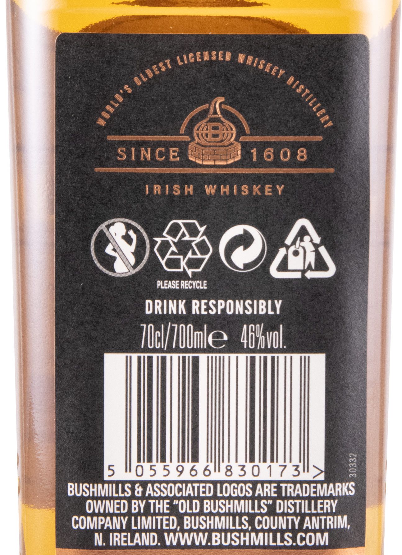 2010 Bushmills Cognac Casks Causeway 10 anos
