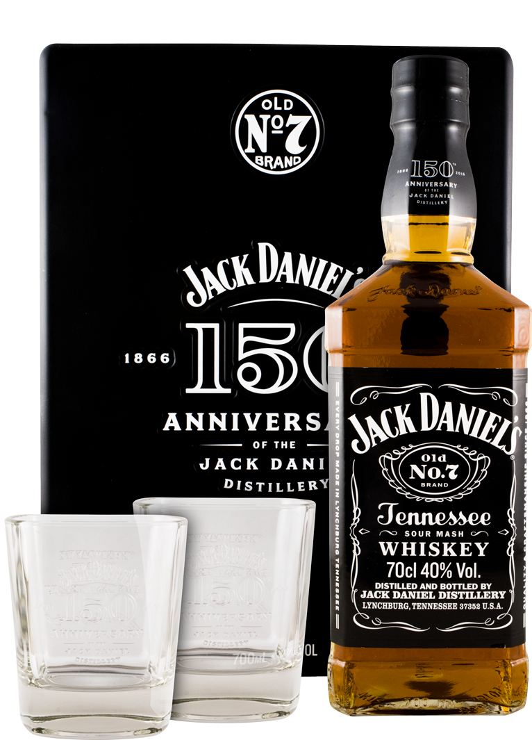 Jack Daniel's 150th Anniversary w/Glasses