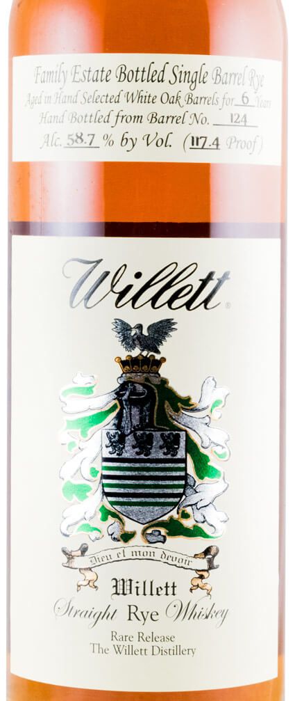 Willet 6 years Barrel N.º 124 Single Barrel Rye