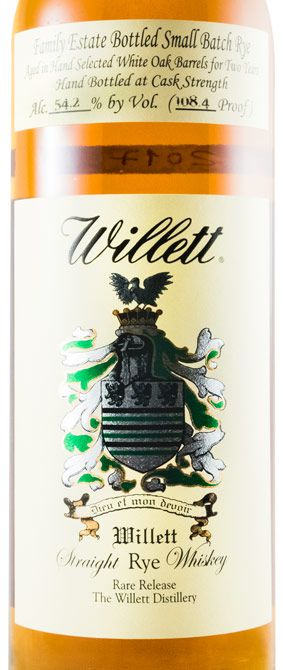 2017 Willet Small Batch Rye Cask Strength 54.2%