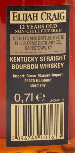 Elijah Craig Small Batch Barrel Proof 12 years