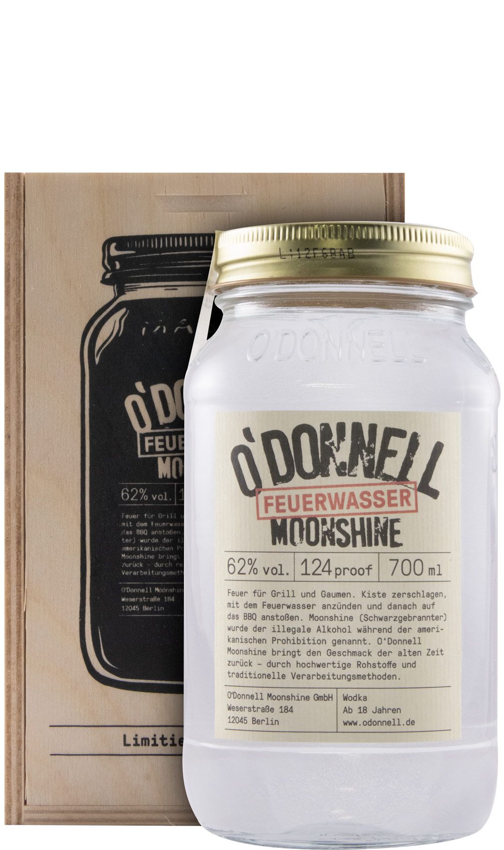 Vodka O'Donnell Moonshine Feuerwasser