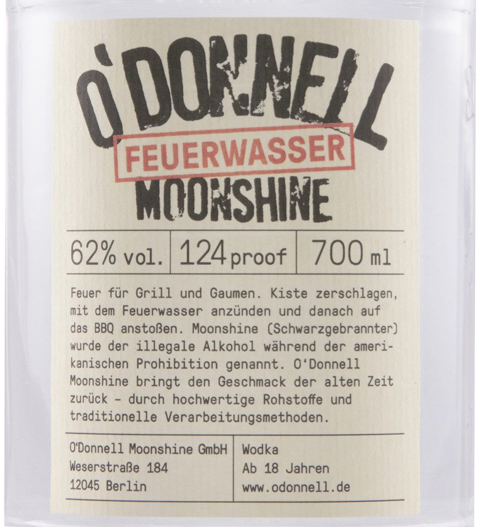 Vodka O'Donnell Moonshine Feuerwasser