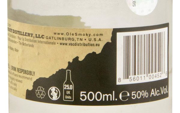Ole Smoky Moonshine White Lightnin 50cl