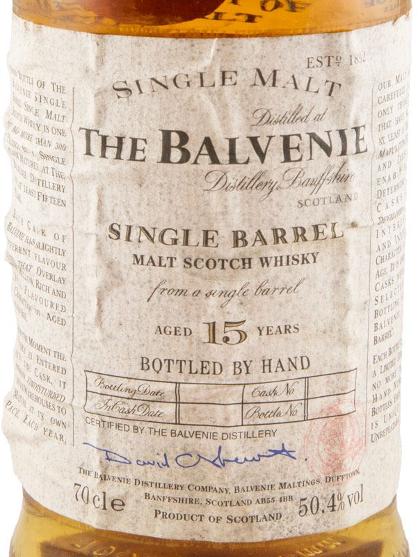 Balvenie Single Barrel 15 anos (rótulo danificado)