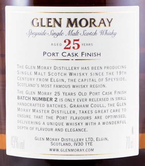 Glen Moray 25 anos Port Cask Finish Batch 2
