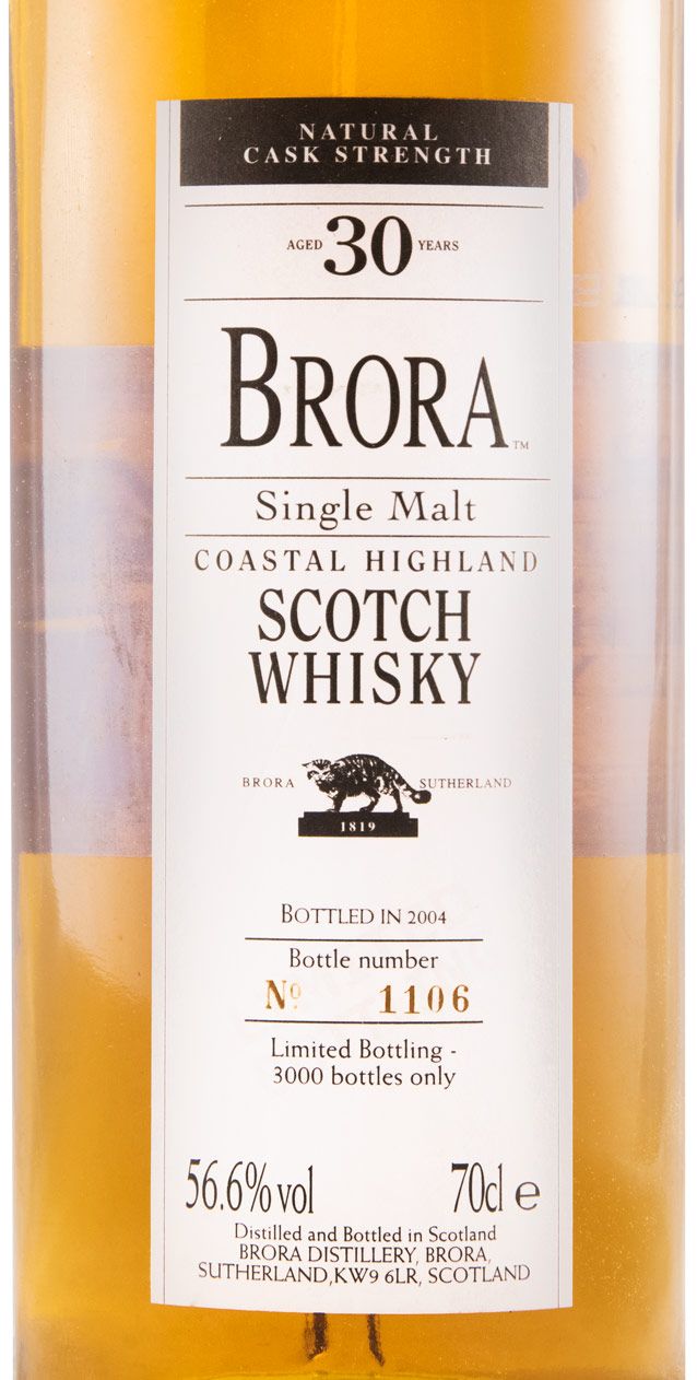 Brora 30 anos (garrafa n.º1106 engarrafado em 2004)