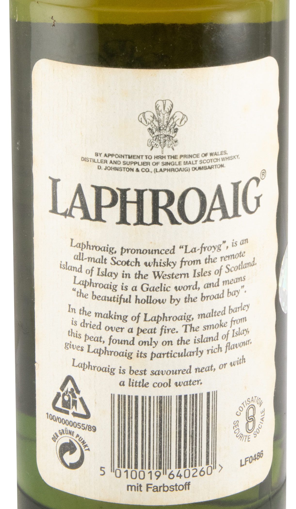 Laphroaig 10 anos (rótulo antigo)