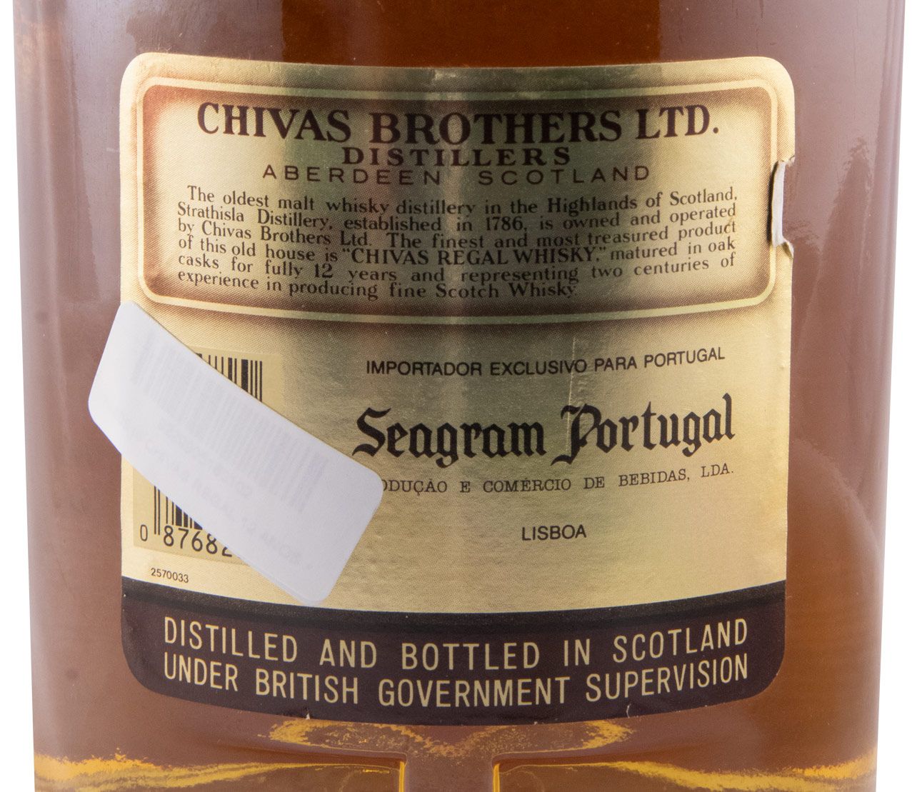Chivas Regal 12 anos 43% (garrafa antiga)